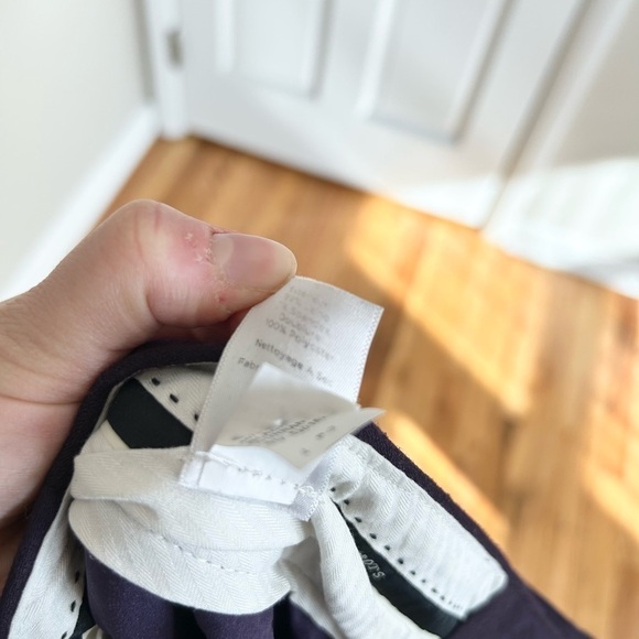 Talbots eggplant purple wool blend trousers size 4 - Picture 4 of 4